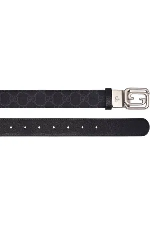 Gucci 3.5cm Marmont Reversible Monogrammed Coated-canvas Belt - Men - Gray Belts