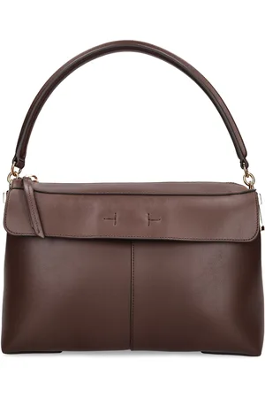 TST Medium Leather Tote Bag in Black - Tods