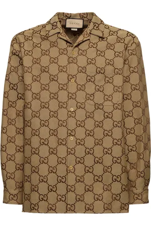 Gucci Short-sleeved Maxi GG Monogram Polo Shirt for Men