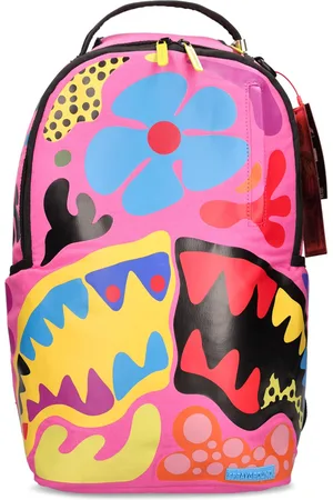 Sprayground Kid Astromane Panelled Faux-Leather Backpack - Black
