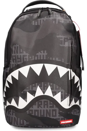 Sprayground Kid Astromane Panelled Faux-Leather Backpack - Black