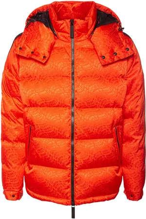 Cult of Individuality Orange Men's Duck Down Puffer Jacket With