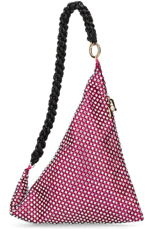 Mini Blossom Curved Flap Crossbody Bag - Pink