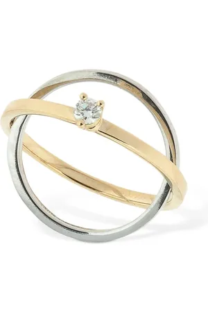 DELFINA DELETTREZ 18kt Gold & Diamond Tourbillon Ring