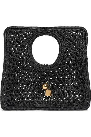 Jacquemus Le Petit Carre Spiaggia Raffia Tote Bag