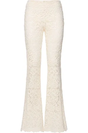 ERMANNO SCERVINO Cotton Blend Lace Flared Pants