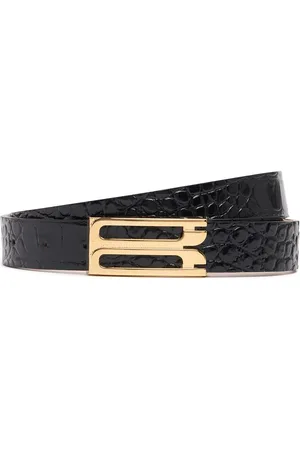 Victoria Beckham Regular Embossed Leather Frame Belt