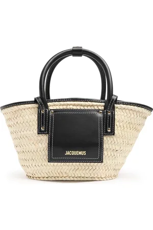 Jacquemus Le Petit Panier Soli Raffia Leather Bag
