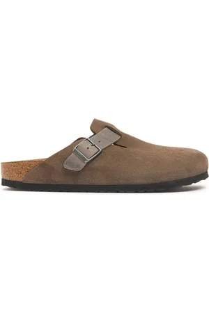Birkenstock Boston Suede & Oiled Leather Mules