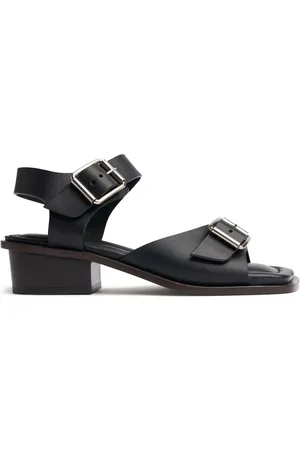 LEMAIRE 35mm Square Heeled Sandals W/ Straps