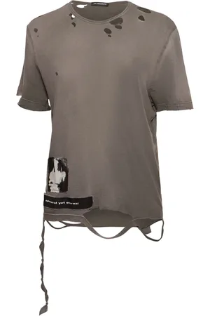 ANN DEMEULEMEESTER Fanie Distressed Cotton T-shirt