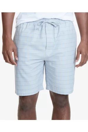Nautica Men Pajamas - Men's Windowpane Plaid Cotton Pajama Shorts