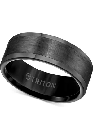 Triton Men's Ring, 8mm Wedding Band in White or