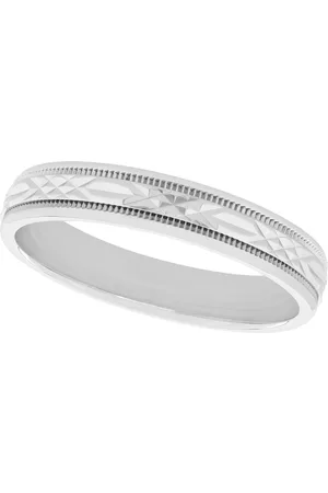 C & c Jewelry Rings - Macy's Unisex Geometric Milgrain 925 Sterling Silver Wedding Band