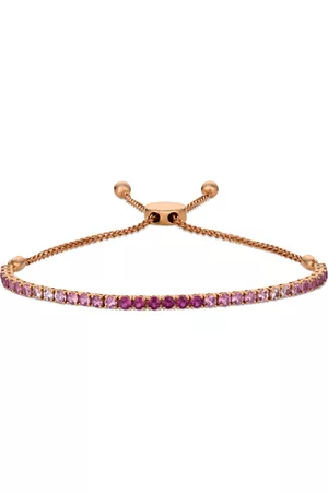 Le Vian Pink Ruby (1-3/4 ct. t.w.) & White Sapphire (1/4 ct. t.w.) Ombre Bolo Bracelet in 14k Rose Gold