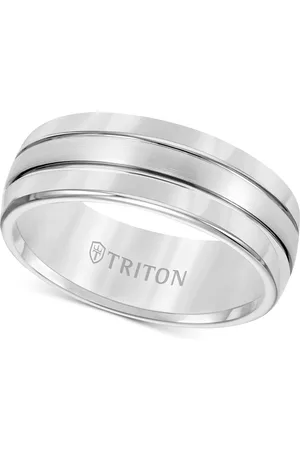 Triton Men's Carbide Ring, Comfort Fit Wedding Band (8mm)