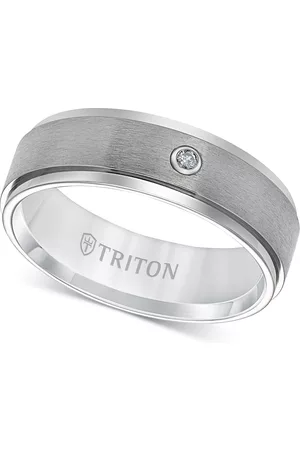 Triton Men's Ring, 7mm Diamond Accent Wedding Band