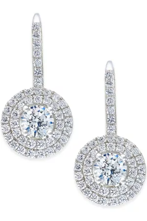 ARABELLA Cubic Zirconia Circle Cluster Drop Earrings in , Created for Macy