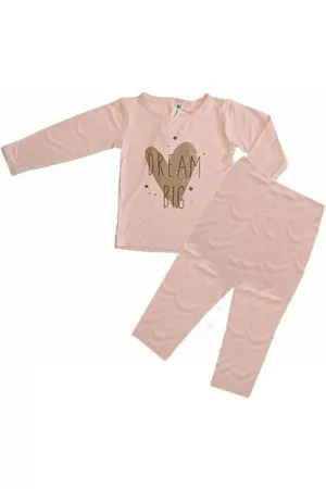 Earth Baby Outfitters Girls Sets - Baby Girls Viscose from Bamboo Long Sleeve 2 Piece Golden Dream Big Pajamas Set