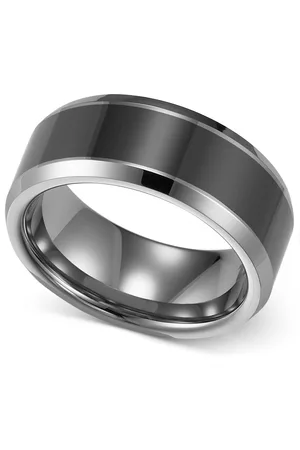 Triton Men's Carbide and Ceramic Ring, 8mm Wedding Band
