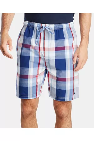 Nautica Men Pajamas - Men's Cotton Plaid Pajama Shorts