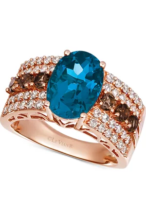 Le Vian Multi-Gemstone (4-1/4 ct. t.w.) & Diamond (5/8 ct. t.w.) Ring in 14k Rose Gold