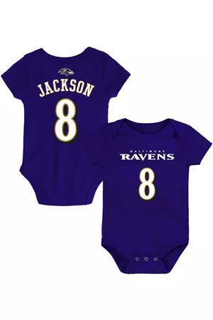 Nike Boys and Girls Newborn and Infant Lamar Jackson Purple Baltimore Ravens  Romper Jersey - Macy's