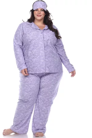 White Mark Plus Size Pajama Set, 3-Piece