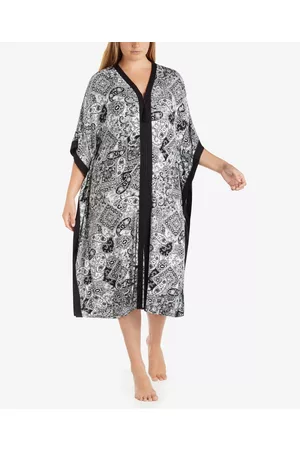Ellen Tracy Women Sweats - Plus Size Wide-Sleeve Printed Caftan