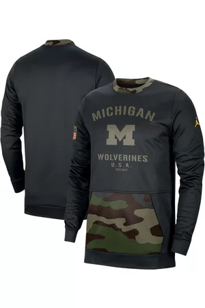 Jordan Men Sports Hoodies - Men's and Camo Michigan Wolverines Military Appreciation Performance Pullover Sweatshirt