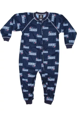 Outerstuff New England Patriots Unisex Toddler Piped Raglan Full Zip Coverall - Blue