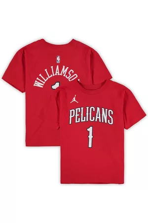 Jordan Preschool Boys and Girls Brand Zion Williamson New Orleans Pelicans Statement Edition Name and Number T-shirt