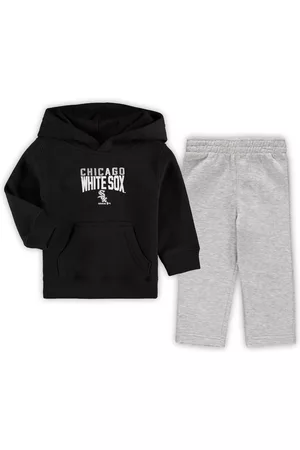 Outerstuff Infant Boys and Girls Black, Heathered Gray Chicago White Sox Fan Flare Fleece Hoodie and Pants Set - Black, Heathered Gray