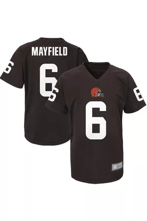 Outerstuff Big Boys Baker Mayfield Cleveland Browns Performance Player Name and Number V-Neck Top