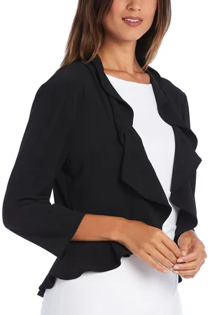 R & M Richards Ruffle Cardigan