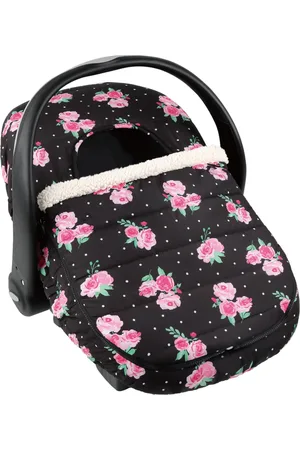 The Peanutshell Car Seat Cover, Winter Carseat, Canopy Car Seat Cover Baby Girls, Floral Rose