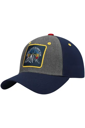 Outerstuff Big Boys Heathered Gray and Navy Team Usa Snow Peak Patch Precurved Snapback Hat - Heathered Gray, Navy