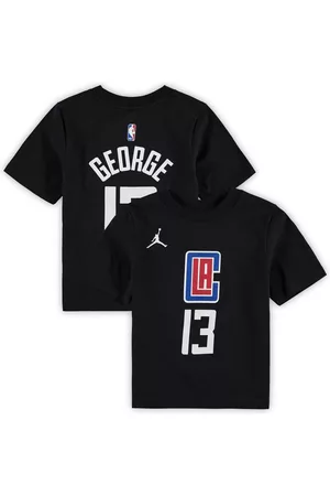 Jordan Preschool Boys and Girls Brand Paul George La Clippers Statement Edition Name and Number T-shirt