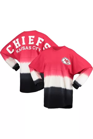 Women's Fanatics Branded Red/White Kansas City Chiefs Ombre Long Sleeve T- Shirt 