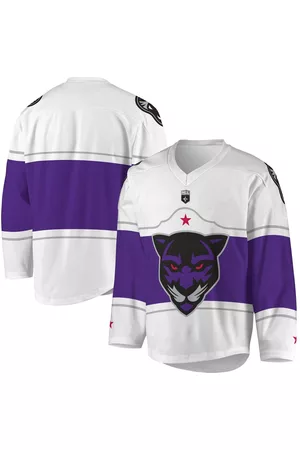 Adpro Sports Men's White and Purple Panther City Lacrosse Club Replica Jersey