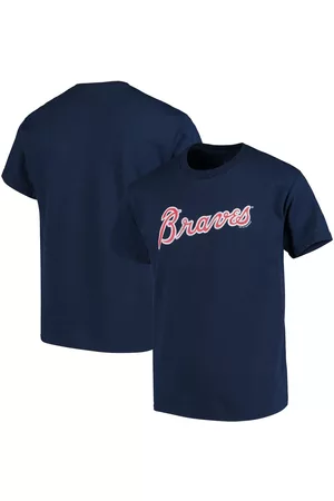 Soft As A Grape Big Boys Atlanta Braves Distressed Logo T-shirt - Blue