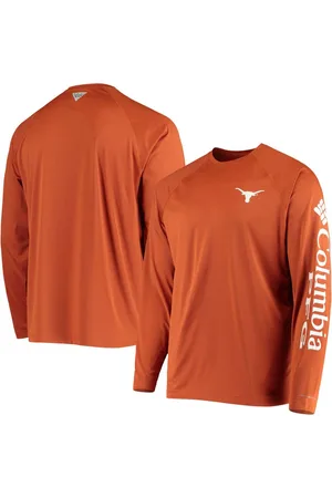 Men's Columbia White Houston Astros Terminal Tackle Omni-Shade Raglan Long  Sleeve T-Shirt
