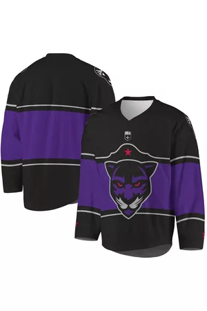 Adpro Sports Men's Black and Purple Panther City Lacrosse Club Replica Jersey
