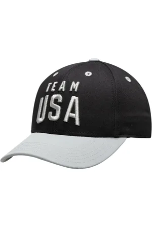Outerstuff Big Boys Black and Gray Team Usa Latitude Two-Tone Structured Adjustable Snapback Hat - Black, Gray