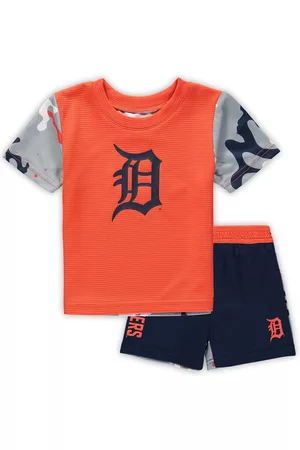 Outerstuff Newborn and Infant Boys and Girls Orange, Navy Detroit Tigers Pinch Hitter T-shirt and Shorts Set - Orange, Navy