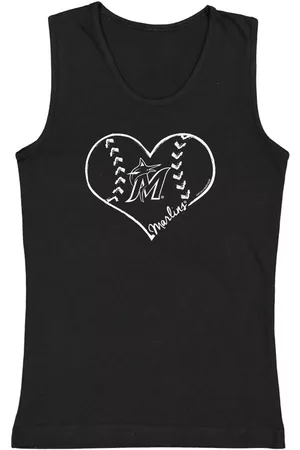 Soft As A Grape Big Girls Miami Marlins Cotton Tank Top