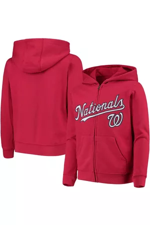 Outerstuff Big Boys Washington Nationals Team Color Wordmark Full-Zip Hoodie