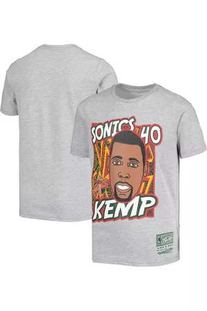 Mitchell & Ness Big Boys Shawn Kemp Seattle SuperSonics Hardwood Classics King of the Court Player T-shirt