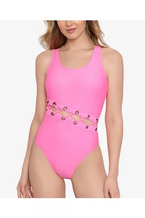 Salt + Cove Women Swimsuits - Laced Grommet One-Piece Swimsuit, Created For Macy's Women's Swimsuit