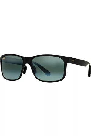 Maui Jim Red Sands Polarized Sunglasses , 423 - Black Matte/Grey Mirrored Polarized